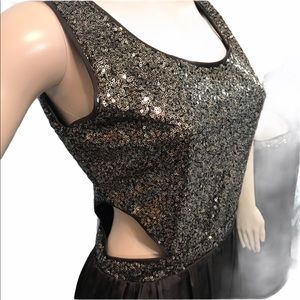 Brown and Gold Sequin Dress✨